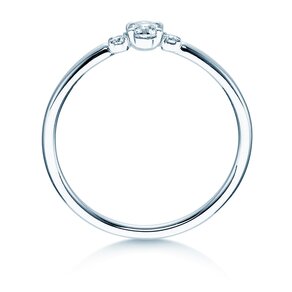 Verlobungsring Vivid Petite Diamond in 14K Weißgold mit Diamanten 0,20ct G/SI
