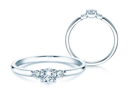 Verlobungsring Vivid Petite Diamond in 14K Weißgold mit Labordiamanten 0,30ct E/VS