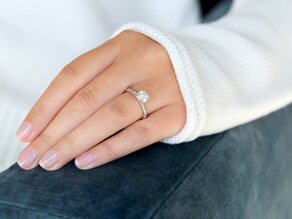 Verlobungsring Classic 6 in 18K Weißgold mit Diamant 2,50ct H/SI