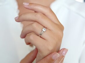 Verlobungsring Eternal in 14K Weißgold mit Diamant 0,50ct G/IF
