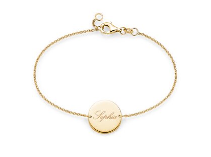 Armband Leo in 9K Gelbgold, 18cm
