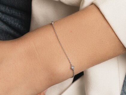 Armband Leon in 14K Roségold mit 3 Diamanten 0,09ct