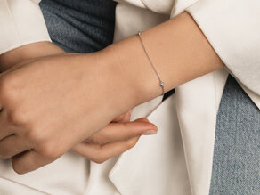 Armband Leon in 14K Roségold mit 3 Diamanten 0,09ct
