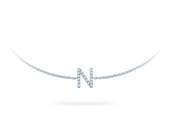 Armband Mia I in 14K Weißgold mit Diamanten 0,05ct G/SI, 17cm