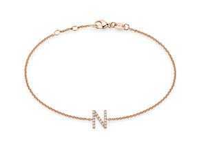 Armband Mia I in 14K Roségold mit Diamanten 0,05ct G/SI, 17cm