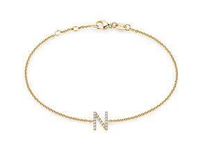 Armband Mia I in 14K Gelbgold mit Diamanten 0,05ct G/SI, 17cm