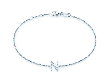 Armband Mia I in 14K Weißgold mit Diamanten 0,05ct G/SI, 17cm