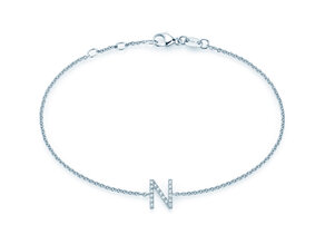 Armband Mia I in 14K Weißgold mit Diamanten 0,05ct G/SI, 17cm