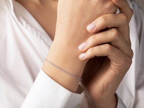 Tennisarmband Modern in 18K Weißgold mit 98 natürlichen Diamanten 1,02ct G/SI, 17cm
