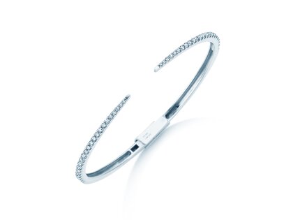Armspange Peak in 14K Weißgold mit 46 Diamanten 0,89ct G/SI, 15cm
