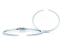 Armspange Peak in 18K Weißgold mit 46 Diamanten 0,89ct G/SI, 17cm