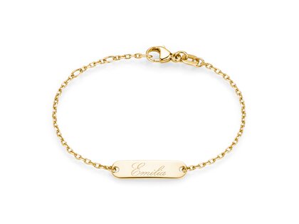 Taufband Modern in 14K Gelbgold, 14cm