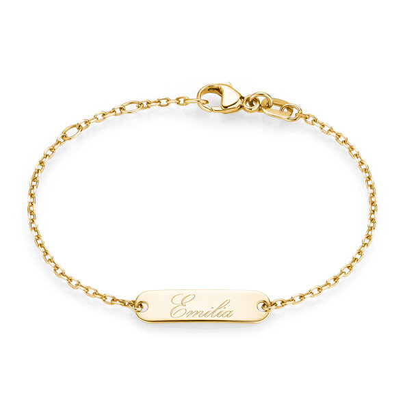 Taufband Modern in 14K Gelbgold, 14cm