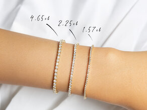 Tennisarmband Clean in 9K Weißgold mit Labordiamanten 1.46ct G/SI, 16,5cm