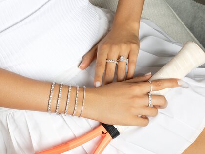 Tennisarmband Clean in 9K Weißgold mit Labordiamanten 1.46ct G/SI, 16,5cm