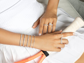 Tennisarmband Clean in 9K Weißgold mit Labordiamanten 1.46ct G/SI, 16,5cm