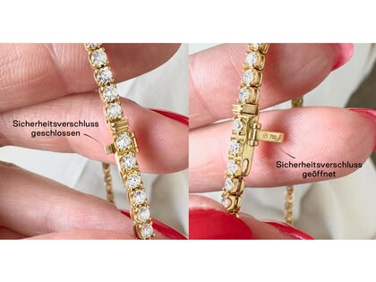 Tennisarmband Clean in 14K Gelbgold mit Labordiamanten 1.46ct G/SI, 16,5cm