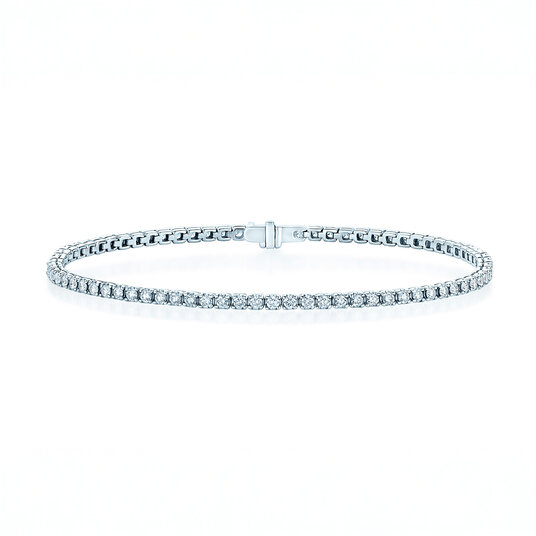 Tennisarmband Clean in 9K Weißgold mit Labordiamanten 1.46ct G/SI, 16,5cm