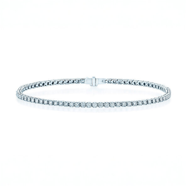 Tennisarmband Clean in 9K Weißgold mit Labordiamanten 1.46ct G/SI, 16,5cm
