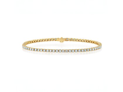 Tennisarmband Clean in 9K Gelbgold mit Labordiamanten 2.24ct G/SI, 16,5cm