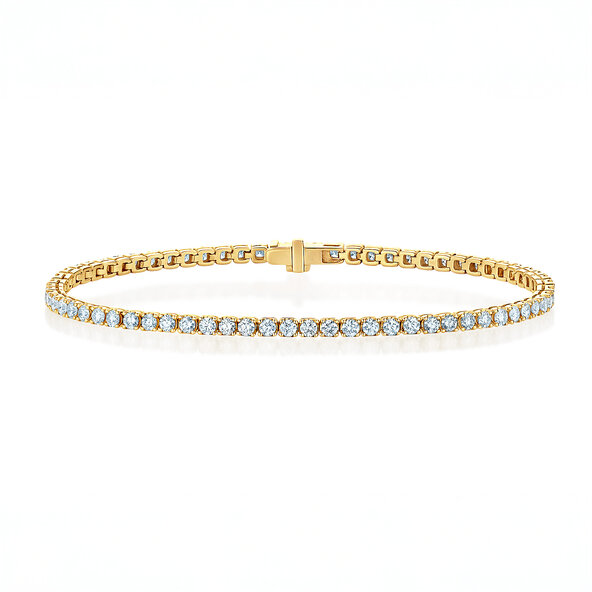 Tennisarmband Clean in 9K Gelbgold mit Labordiamanten 2.24ct G/SI, 16,5cm