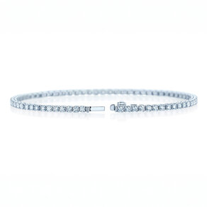 Tennisarmband Clean in 14K Weißgold mit Labordiamanten 1.46ct G/SI, 16,5cm