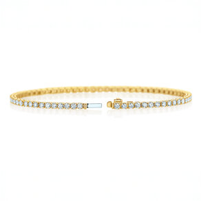 Tennisarmband Clean in 14K Gelbgold mit Labordiamanten 1.46ct G/SI, 16,5cm