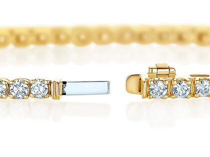 Tennisarmband Clean in 14K Gelbgold mit Labordiamanten 1.46ct G/SI, 16,5cm