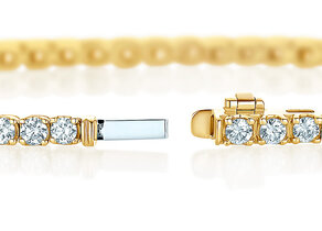 Tennisarmband Clean in 14K Gelbgold mit Labordiamanten 1.46ct G/SI, 16,5cm