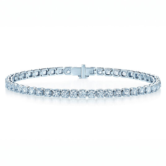 Tennisarmband Clean in 18K Weißgold mit Labordiamanten 4.73ct G/SI, 16,5cm