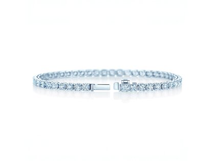 Tennisarmband Clean in 18K Weißgold mit Labordiamanten 4.73ct G/SI, 16,5cm