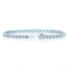 Tennisarmband Clean in 18K Weißgold mit Labordiamanten 4.73ct G/SI, 16,5cm