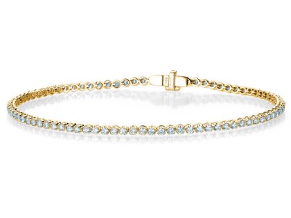 Tennisarmband in 18K Gelbgold, 17cm