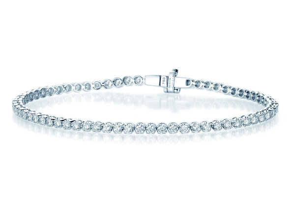 Tennisarmband in 18K Weißgold mit Diamanten 2,9ct G/SI, 16cm