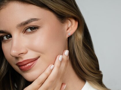 Ohrstecker Classic in 14K Gelbgold mit Diamanten 0,60ct G/SI