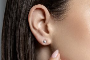 Ohrstecker Classic in 14K Weißgold mit Diamanten 0,20ct GSI G/SI