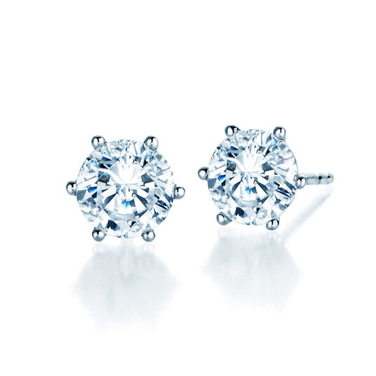 Ohrstecker Classic Labordiamant in 9K Weißgold mit Labordiamanten 6,00ct E/VS