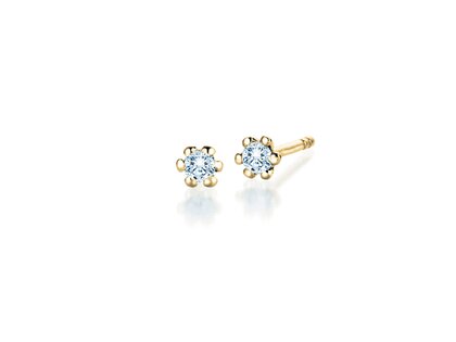 Ohrstecker Classic in 14K Gelbgold mit Diamanten 0,10ct GSI G/SI