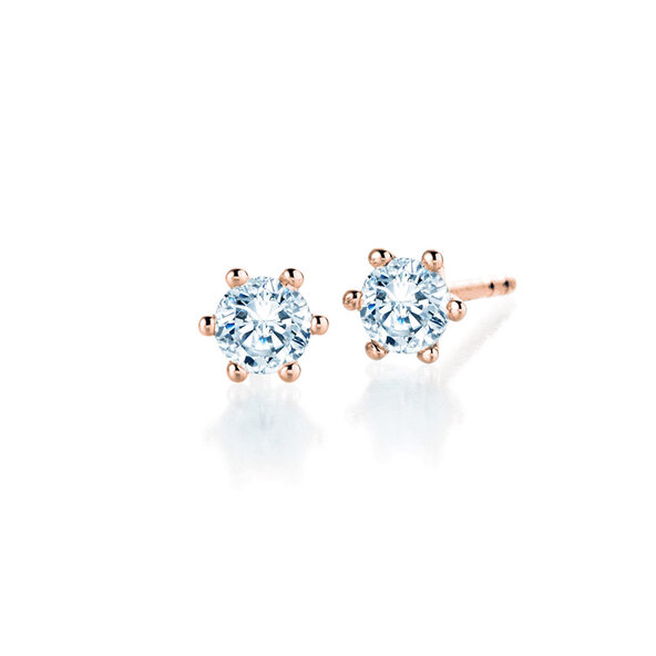 Ohrstecker Classic in 18K Roségold mit Diamanten 0,60ct G/SI