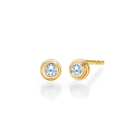 Ohrstecker Diamond Bowl in 14K Gelbgold mit Diamanten 0,10ct G/SI