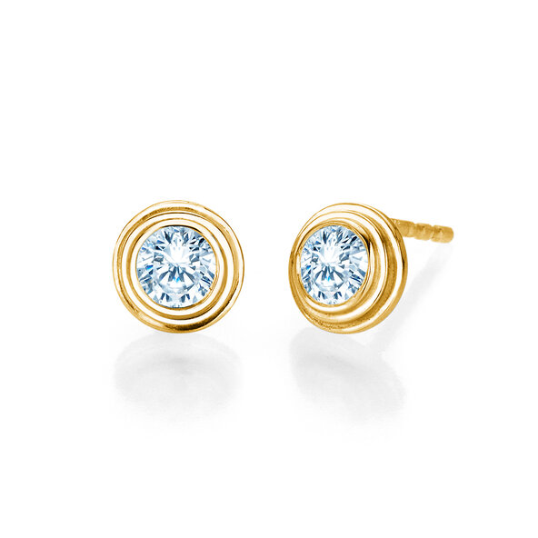Ohrstecker Diamond Bowl Labordiamant in 14K Gelbgold mit Labordiamanten 0,50ct E/VS