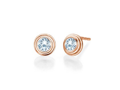 Ohrstecker Diamond Bowl Labordiamant in 18K Roségold mit Labordiamanten 1,00ct E/VS