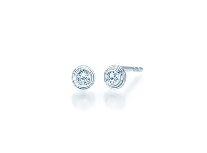 Ohrstecker Diamond Bowl in 14K Weißgold mit Diamanten 0,30ct G/SI