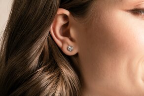 Ohrstecker Diamond Bowl in 9K Gelbgold mit Diamanten 0,30ct G/SI