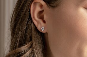 Ohrstecker Diamond Drop in 9K Gelbgold mit Diamanten 0,30ct G/SI