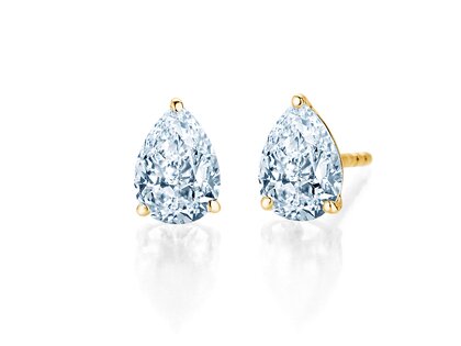 Ohrstecker Diamond Drop in 18K Gelbgold mit Diamanten 0,80ct G/SI