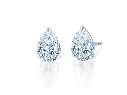 Ohrstecker Diamond Drop in 9K Weißgold mit Diamanten 0,30ct G/SI