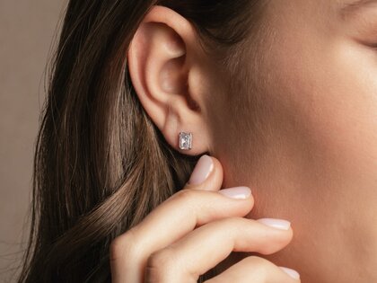 Ohrstecker Diamond Radiant in 14K Weißgold mit Diamanten 0,30ct G/SI