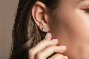 Ohrstecker Diamond Radiant in 14K Weißgold mit Diamanten 0,30ct G/SI