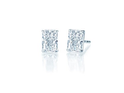 Ohrstecker Diamond Radiant in 14K Weißgold mit Diamanten 0,30ct G/SI
